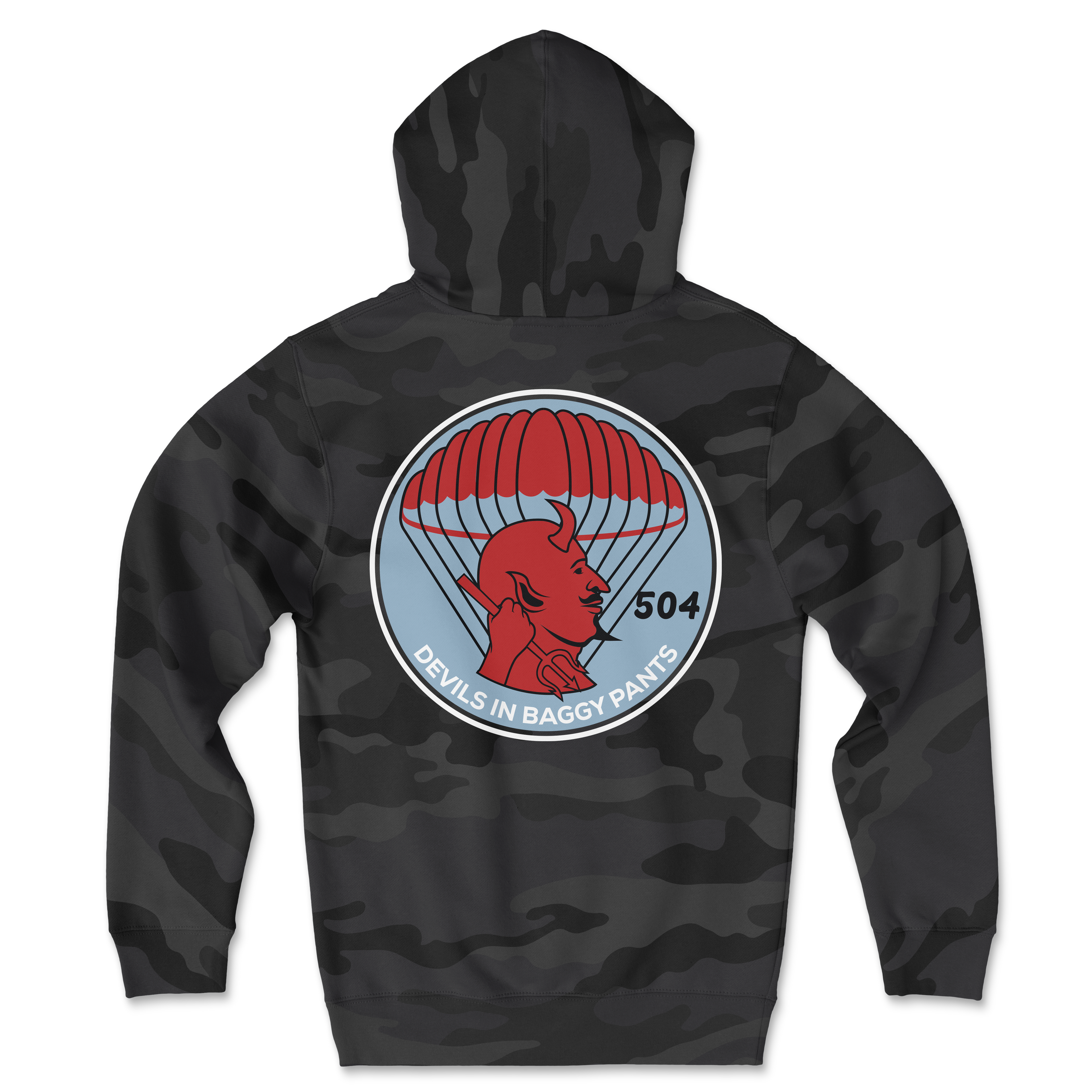 504 Devils Airborne Classic Camo Hoodie